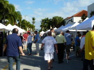 People enjoying Delray Beach Green Market
